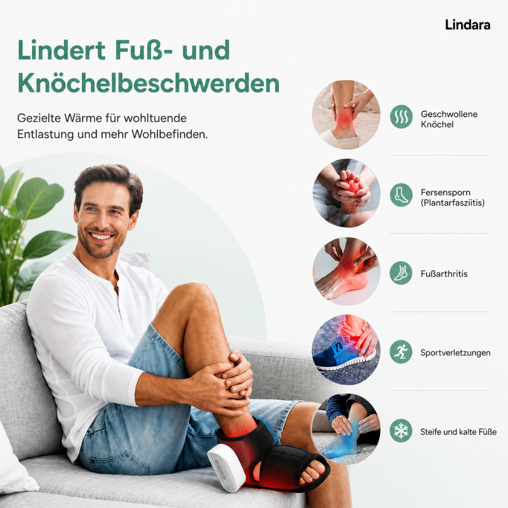 Lindara | Appareil de massage 2-en-1 avec chaleur et compression