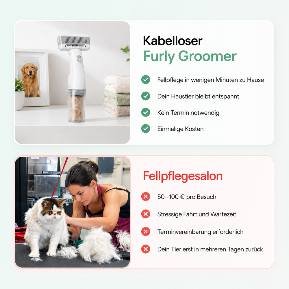 Furly – Appareil de toilettage sans fil pour un pelage brillant et sain