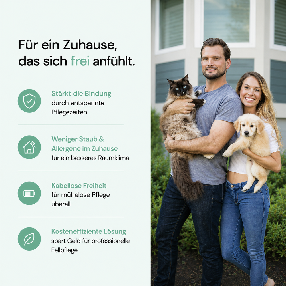 Furly – Appareil de toilettage sans fil pour un pelage brillant et sain